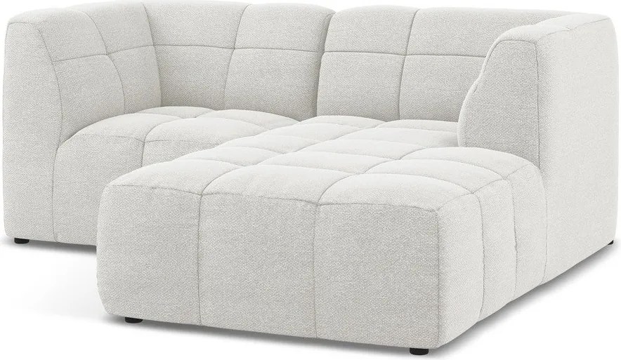 Бял ъглов диван от прежда с примки от букле (десен ъгъл) Aloha – Makamii