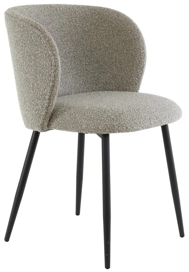 Сив тапициран трапезен стол Elyna – Light & Living