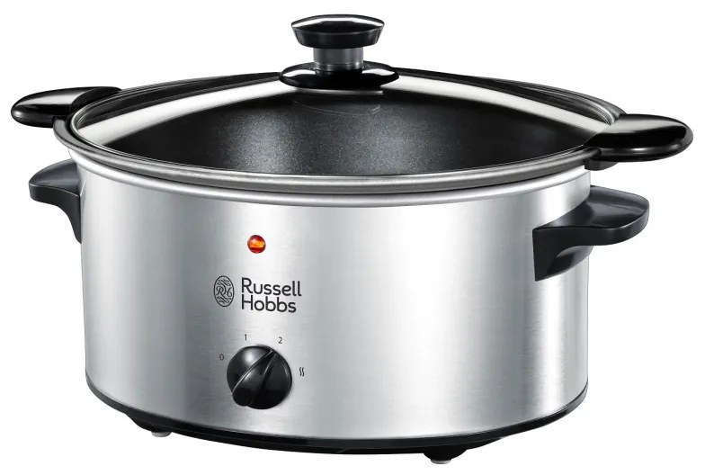 Уред за бавно готвене Slow Cooker Russell Hobbs Cook 22740-56, 160 W, 3.5 л, 2 програми, Запазване на топлината, Инокс