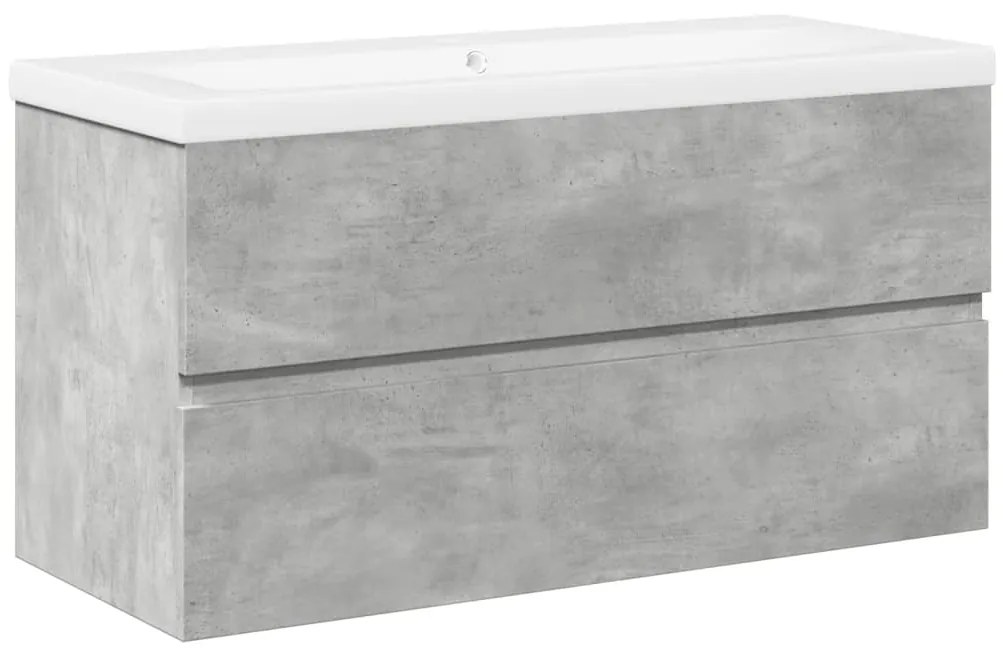 3324910 vidaXL Комплект мебели за баня от 2 части бетонно сив инженерно дърво