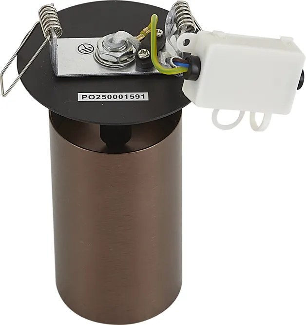 Модерен вграден прожектор тъмен бронз GU10 50mm IP44 - Chels