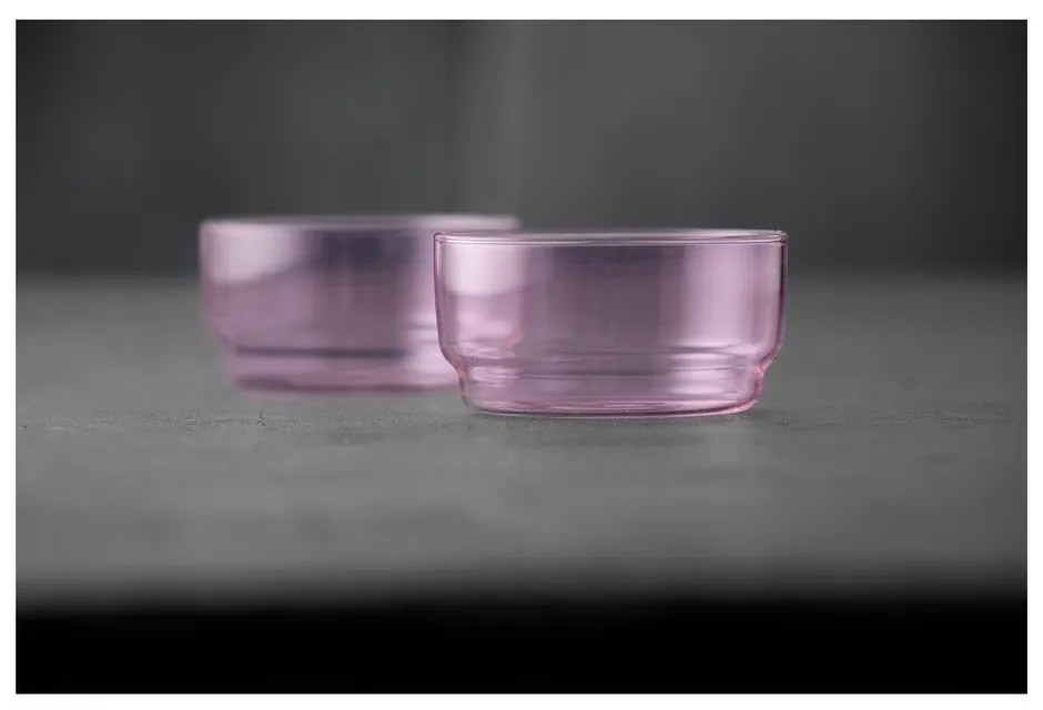Розови стъклени купички в комплект от 2 бр. 500 ml Torino – Lyngby Glas