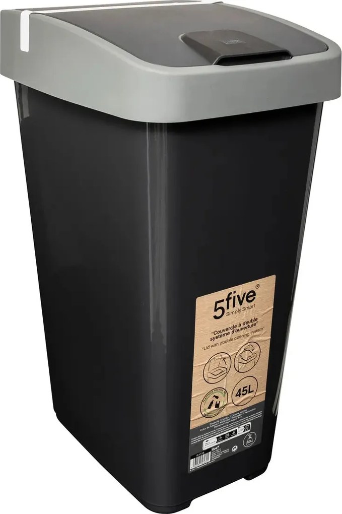 Кош 5five, Пластмаса, Двоен капак - 45 L