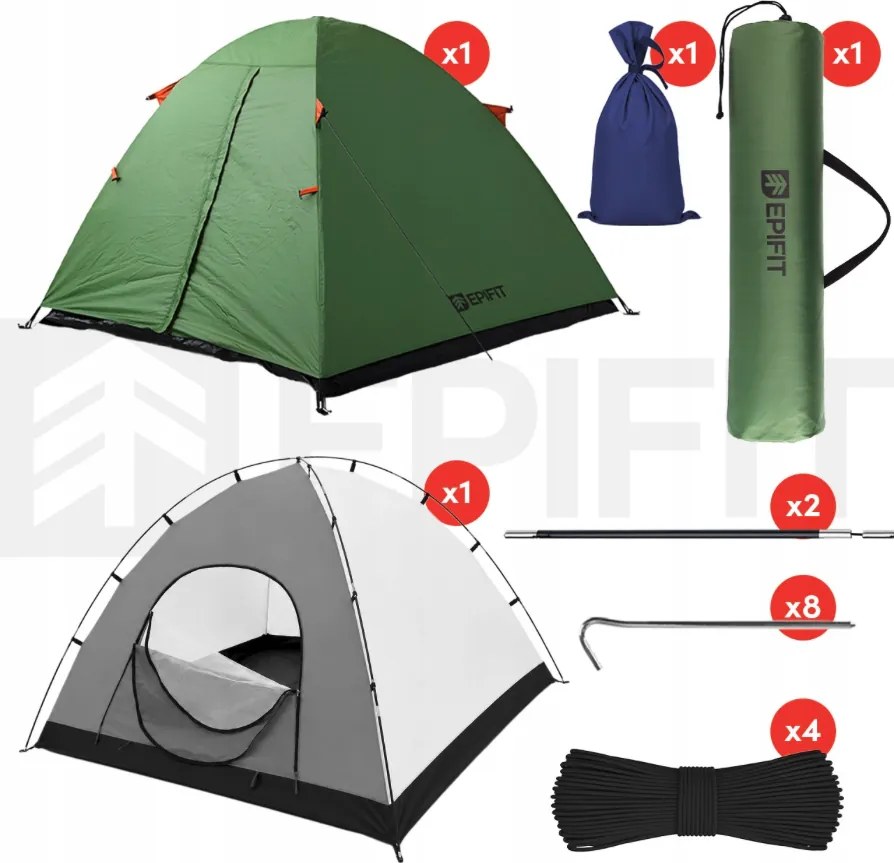 EPIFIT HORIZON 2.0, палатка за 2 души – 205 × 150 × 120 см