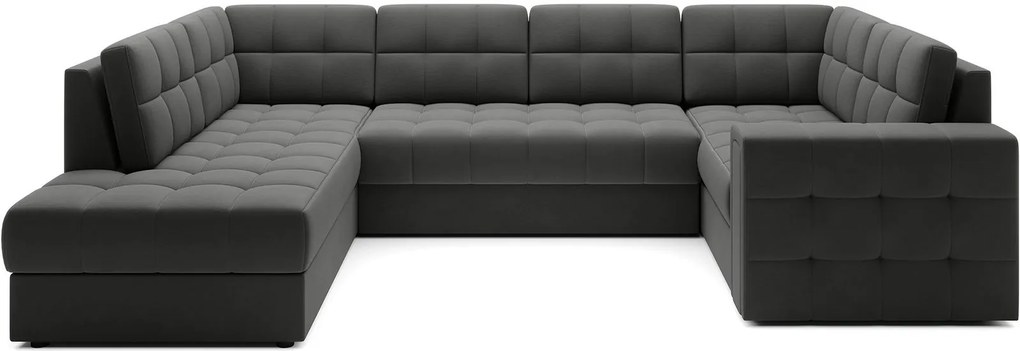 Ъглов диван Bale U-Антрацит-Ляв