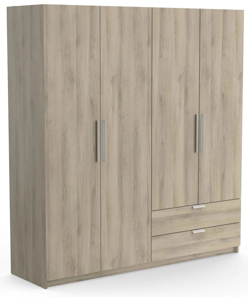 Гардероб 4-врати Glorious-Естествено