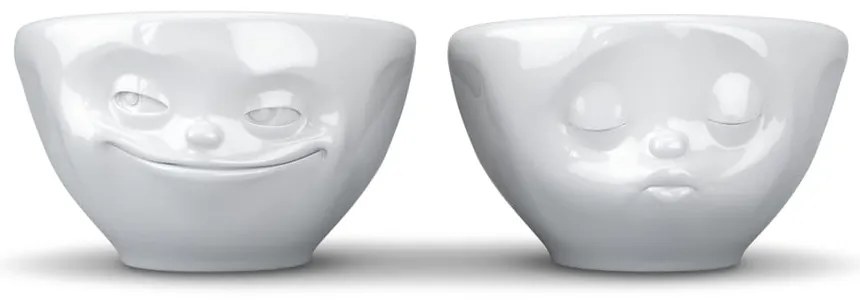 Бели порцеланови купички в комплект 2 бр. 100 ml Grinning & Kissing – 58products