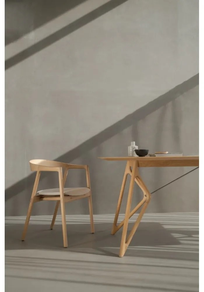 Трапезна маса с дъбов плот 220x90 cm Tink - Gazzda