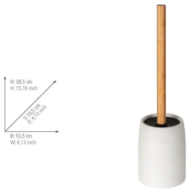 Бяла четка за тоалетна от полиресин Altavalle – Wenko