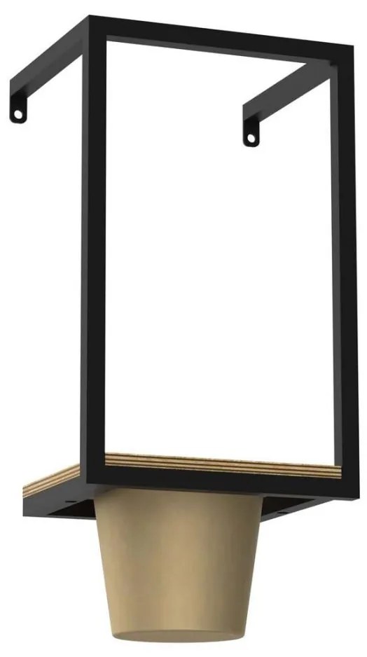 Стенна саксия 38x18 см златиста