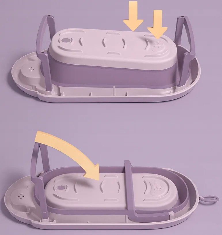 Сгъваема бебешка вана VAIANA PREMIUM с възглавница и стойка - повече цветове Син