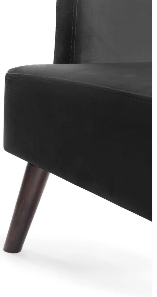 Тъмносиво кадифено кресло Noemye – Bonami Selection