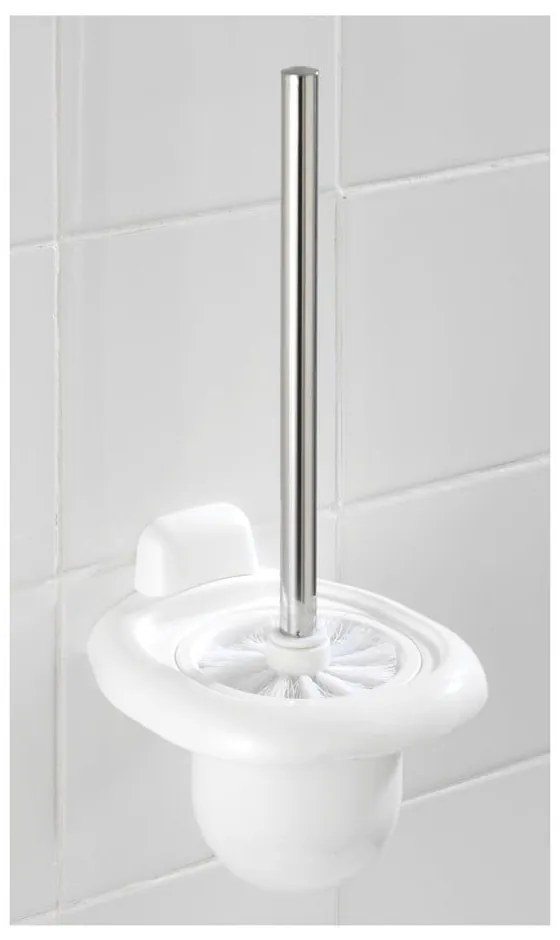 Бяла стенна пластмасова четка за тоалетна Pure – Wenko