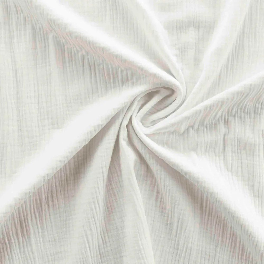 Бяло удължено муселиново двойно спално бельо 240x260 cm Angelia – douceur d'intérieur