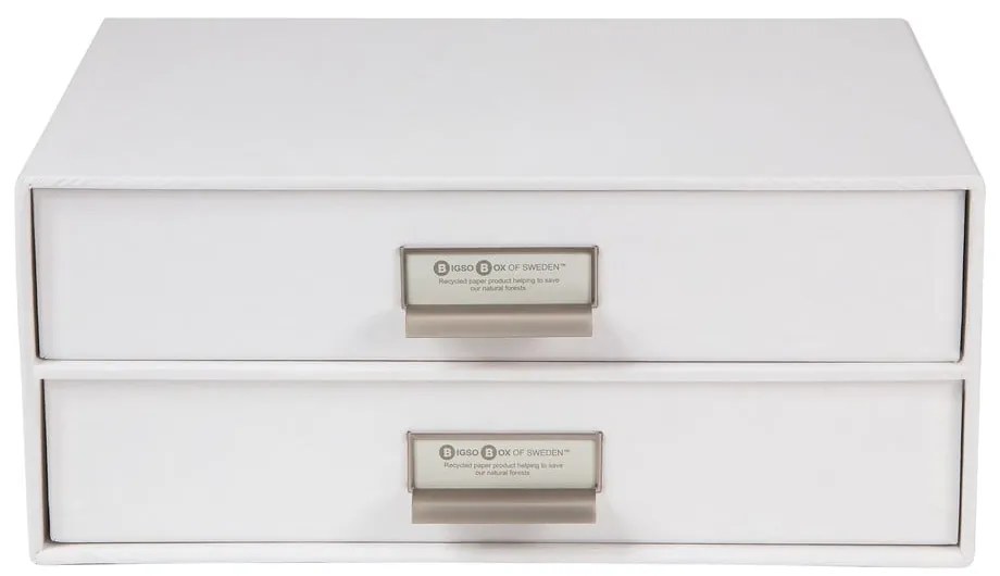 Бяло двуетажно чекмедже за документи , 33 x 22,5 cm Birger - Bigso Box of Sweden