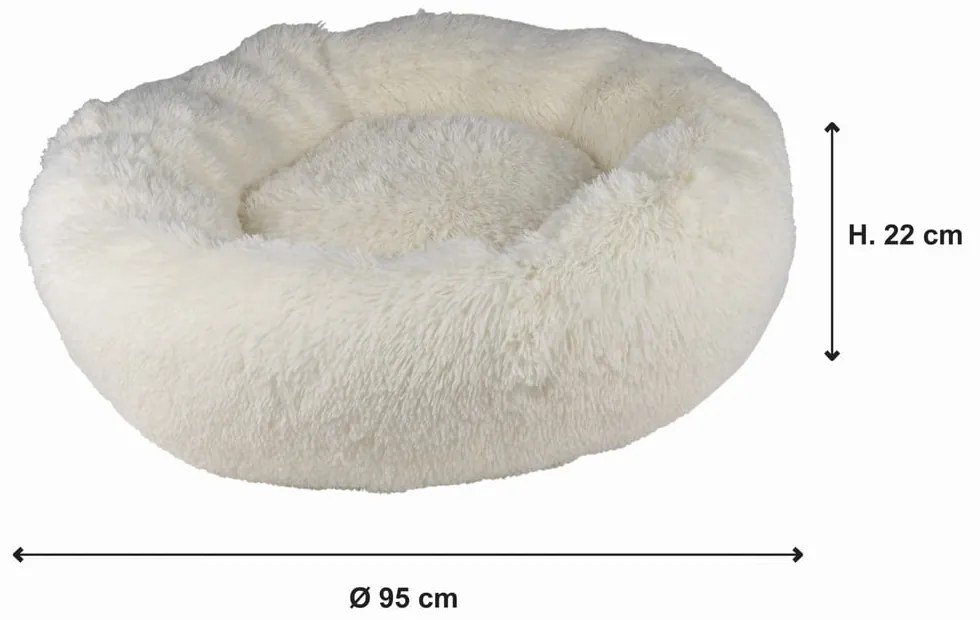 Кремаво легло за куче ø 95 cm – Love Story