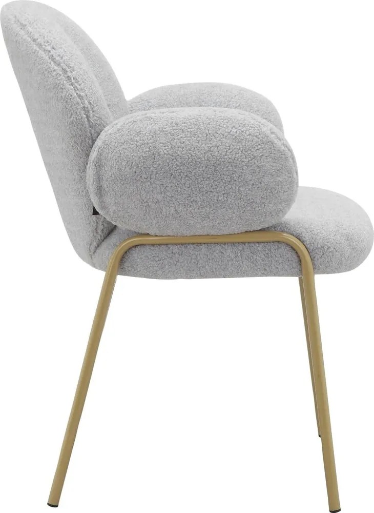 Светлосиви тапицирани трапезни столове в комплект с подлакътници 2 бр. Iwama – Støraa