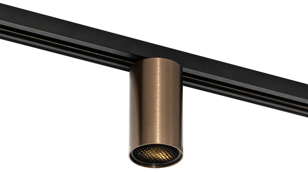 Модерен прожектор тъмно бронз за 1-фазна релсова система GU10 35mm - Iconic Ruby Honey