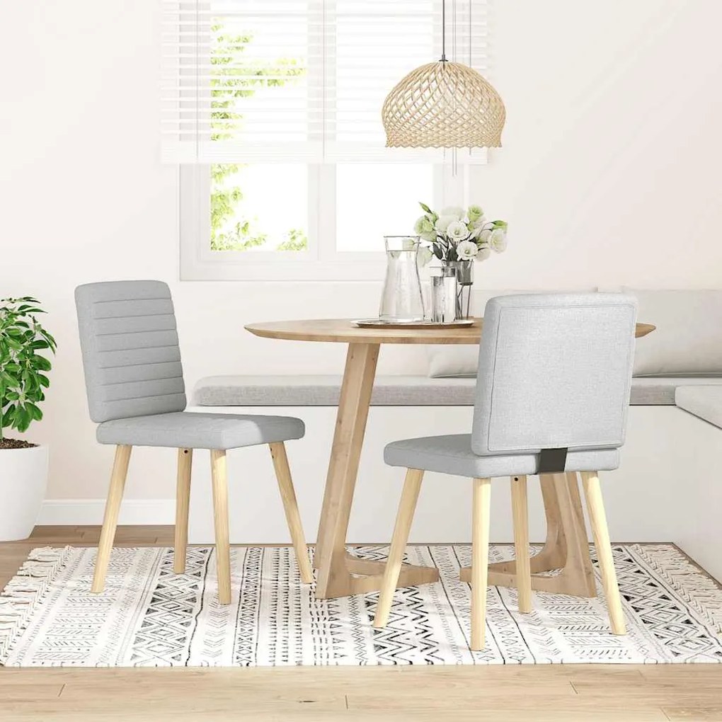 4101183 vidaXL Трапезни столове 2 бр Cloud сив плат