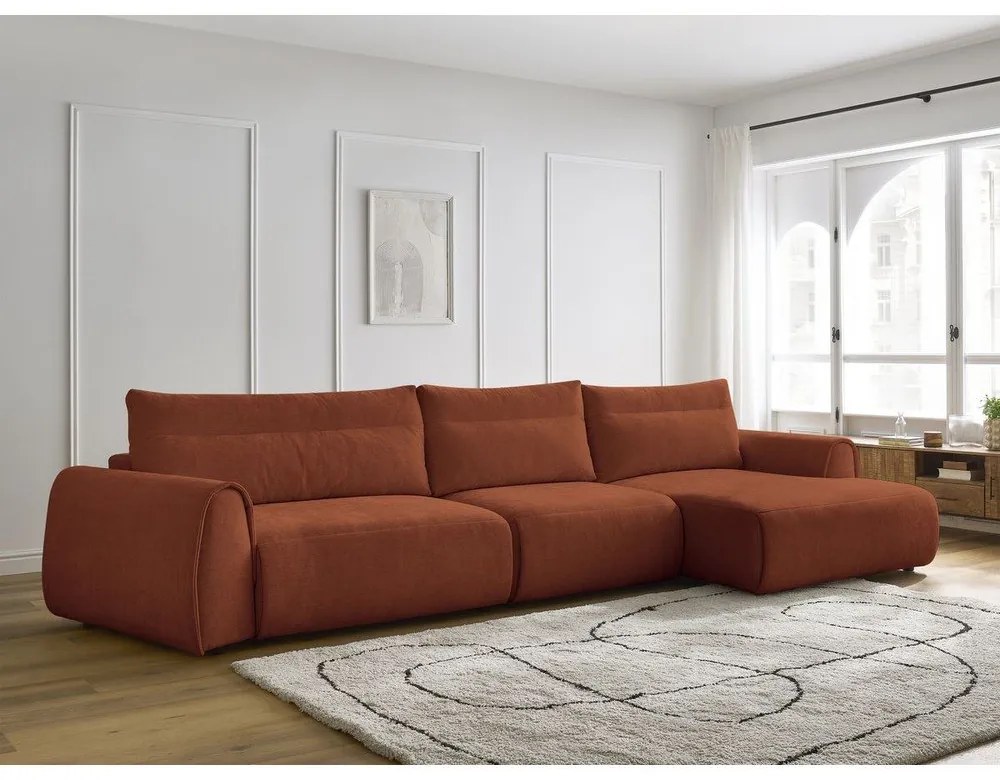 Оранжев ъглов диван Aden – Bobochic Paris