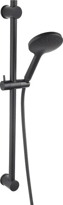 Душ система Phila Black с тръбно окачване, ръчен душ с 1 струя - черен мат
