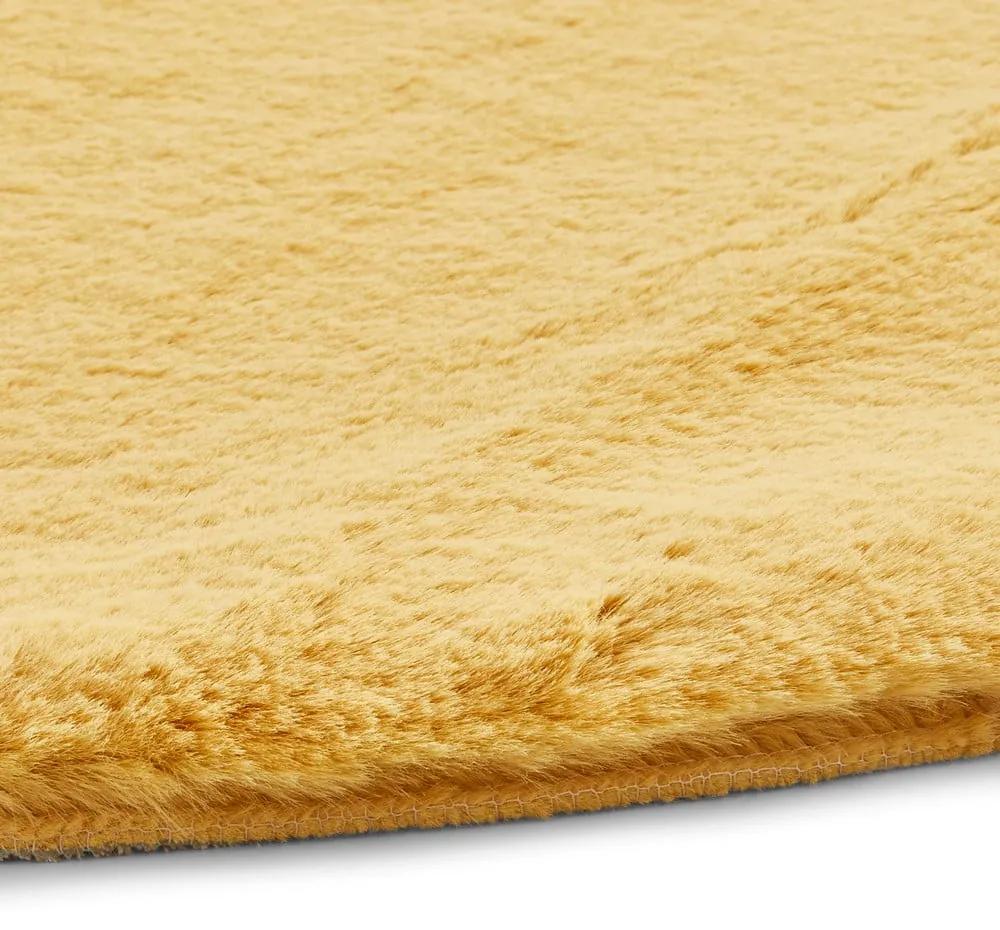 Жълт килим , ⌀ 120 cm Teddy - Think Rugs