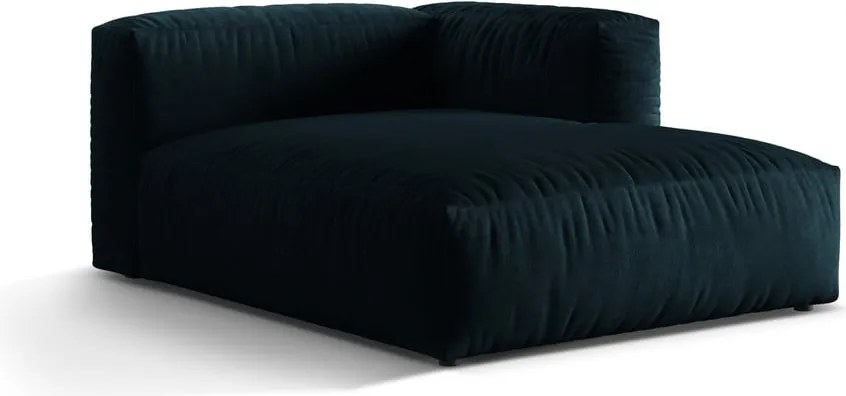 Тъмносин кадифен модул за диван (десен ъгъл) Martina – Micadoni