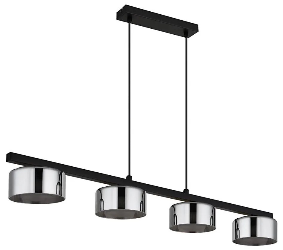 Globo 16055-4HS - LED Пендел HIGGINS 4xGX53/6W/230V опушен/черен