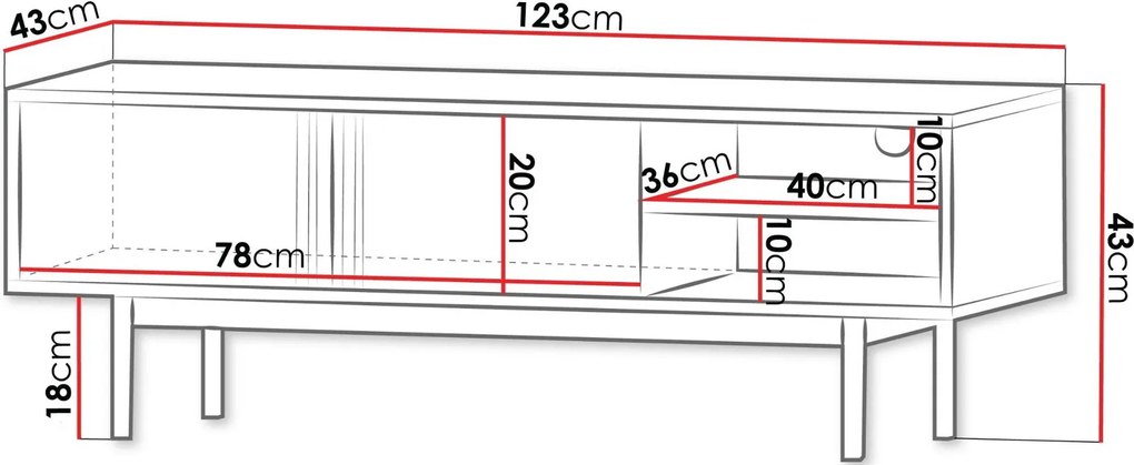 ТВ шкаф Alsy Reg II-Светлобежов