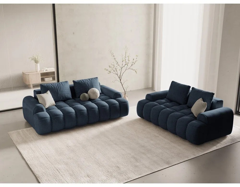 Тъмносин диван 200 cm Linz – Cosmopolitan Design