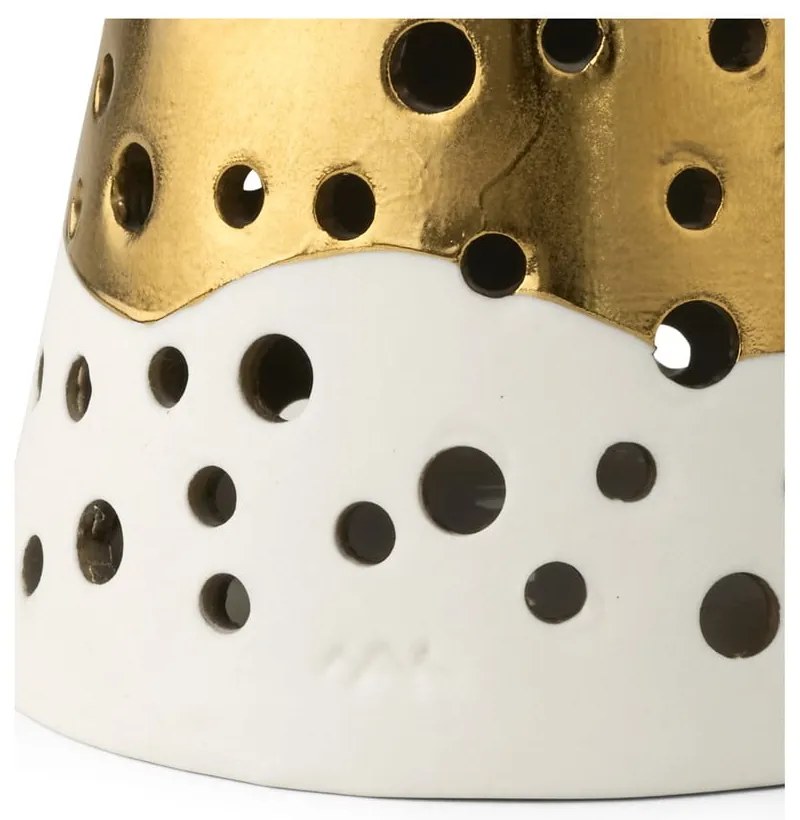 Порцеланов свещник в златист цвят, височина 19 cm Nobili - Kähler Design