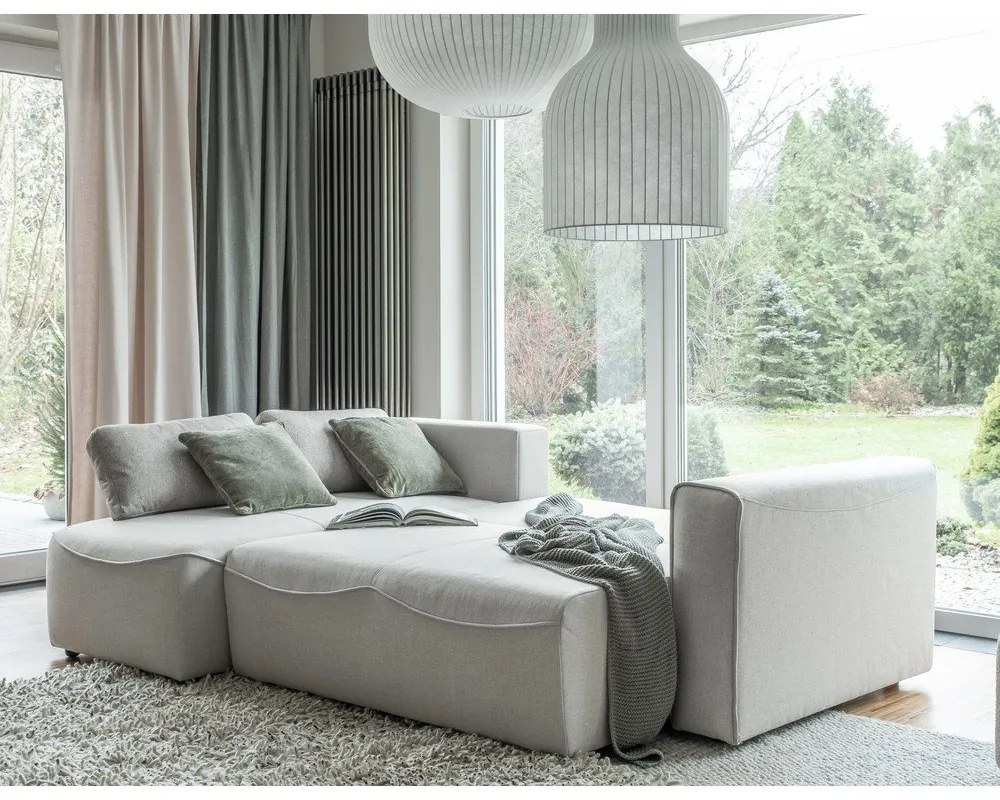 Кремав ъглов разтегателен диван (променлив) Homely Tommy - Miuform