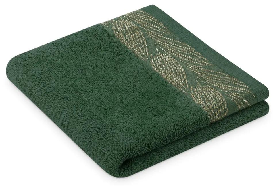 Зелени памучни хавлии и кърпи за баня в комплект от 2 бр. от тери Allium – AmeliaHome