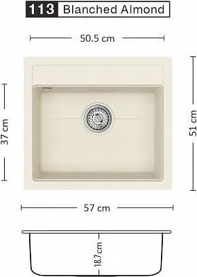 Lino FIORA 570 SI Композитна мивка за вграждане