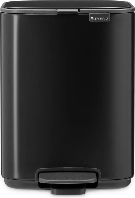 Матово черно стоманено кошче за боклук с педал 4 l Bo – Brabantia