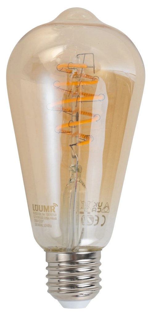 Интелигентна димируема LED крушка E27 ST64 кехлибарена 4.9W 320lm 2500K