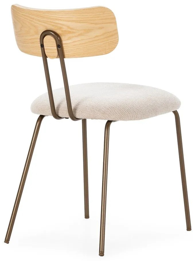 Бежов/в естествен цвят тапициран трапезен стол Olimpia – MOME