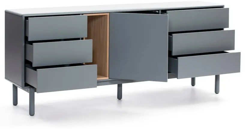 Син/сив нисък скрин 180x76 cm Corvo – Teulat
