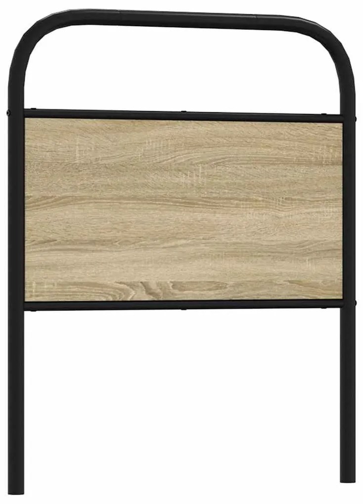 4100285 vidaXL Резервна табла за легло, дъб сонома, 80 см, стомана и инженерно дърво