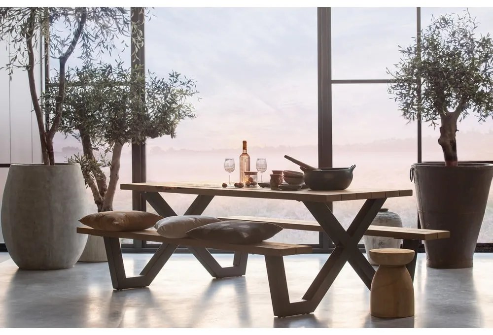 Градинска маса за хранене с пейки, 206 x 145 cm Tablo - WOOOD