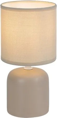 Rabalux Daphni, настолна лампа, бежова керамична лампа с бежов текстилен абажур, E14 - 74053