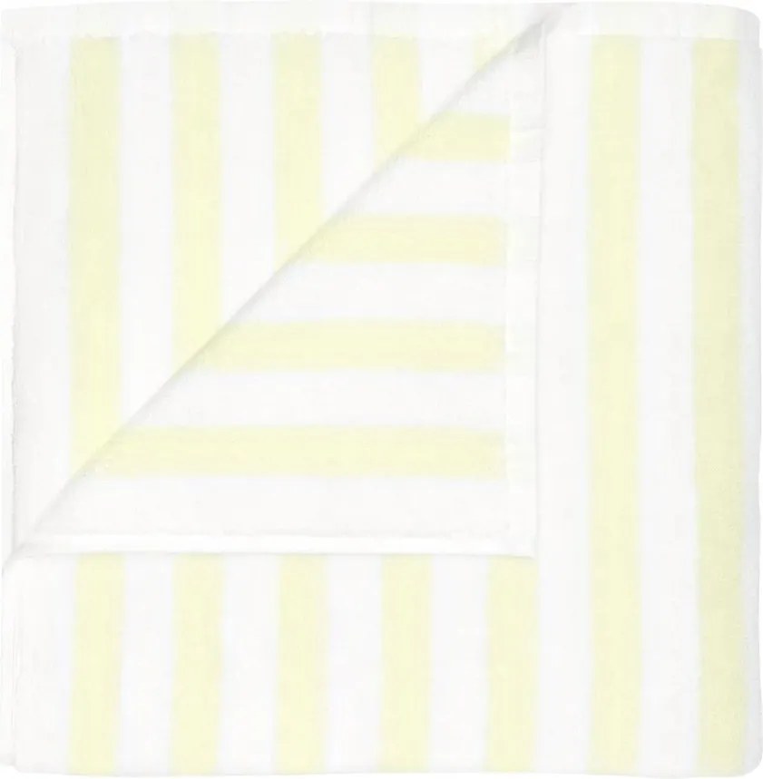 Светложълта/бяла хавлиена кърпа от органичен памук от тери 70x140 cm Arto – Blomus