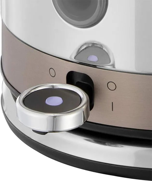 Електрическа кана Russell Hobbs Distinctions Titanium 26422-70, 2400W, 1.5 л, Бързо завиране, Миещ се филтър против котлен камък, 360° основа, Защити, Инокс/титан