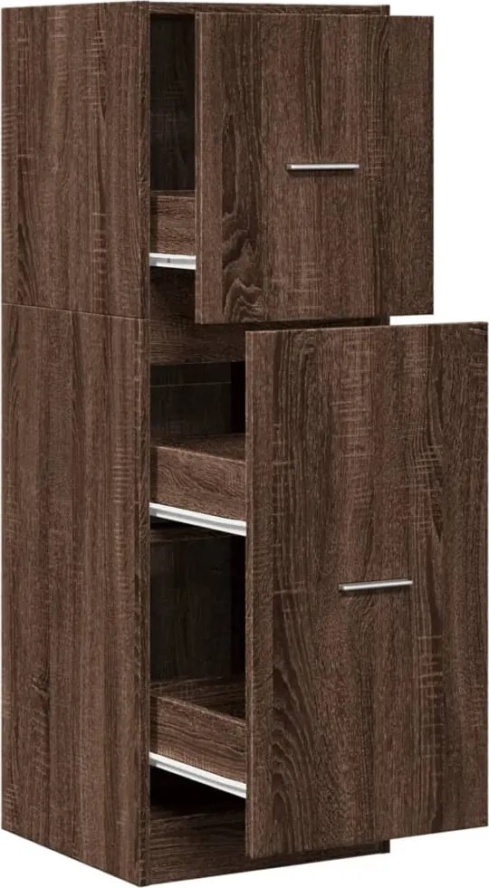 855202 vidaXL Шкаф органайзер, кафяв дъб, 40x41x118 см, инженерно дърво