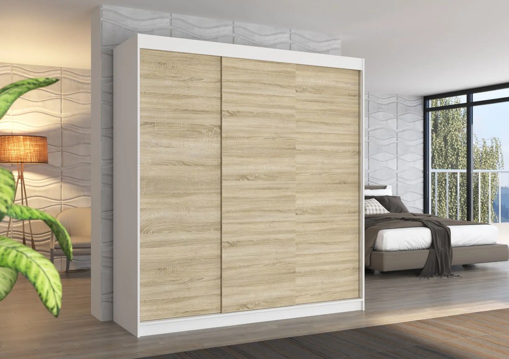 Гардероб Stalion 200 Sliding-White Fusiko