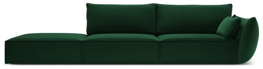 Тъмнозелен кадифен диван десен ъгъл 264 cm Vanda – Mazzini Sofas