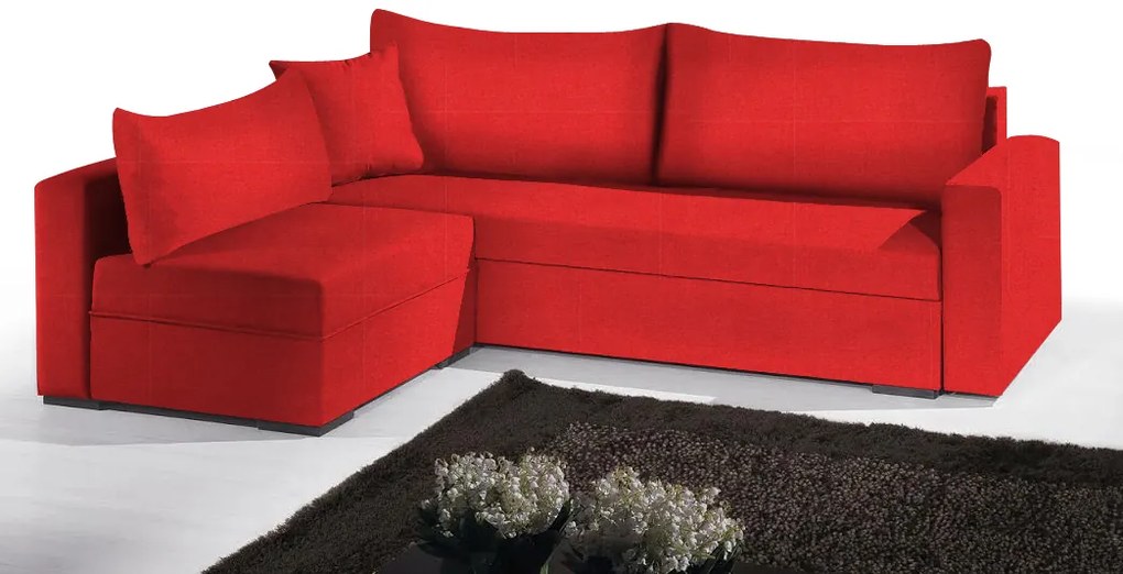 Ъгъл диван Kleio-215φ 160β-Red