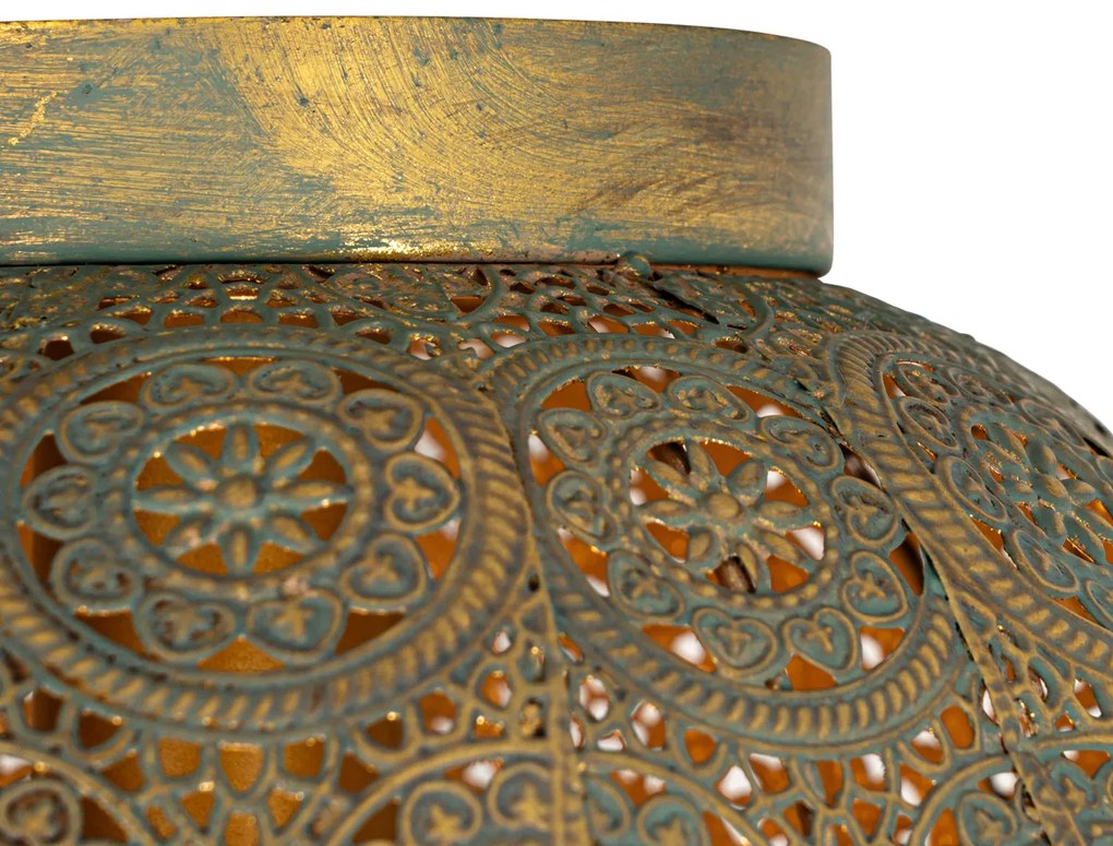 Ориенталски таванен аплик златист със зелен 28,5 см - Baloo