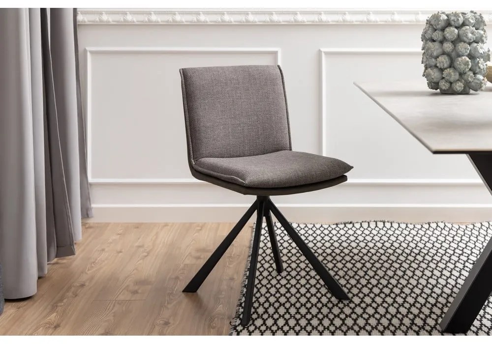 Сив трапезен стол Flynn - Actona