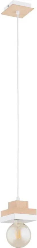 Висяща лампа на кабел MIKO 1xE27/15W/230V бяла/бежова